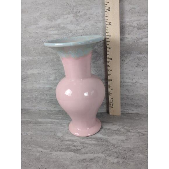 Light Blue and‎ Pink Drip Vase, Mid Century Modern, Hull Pottery - Picture 4 of 5